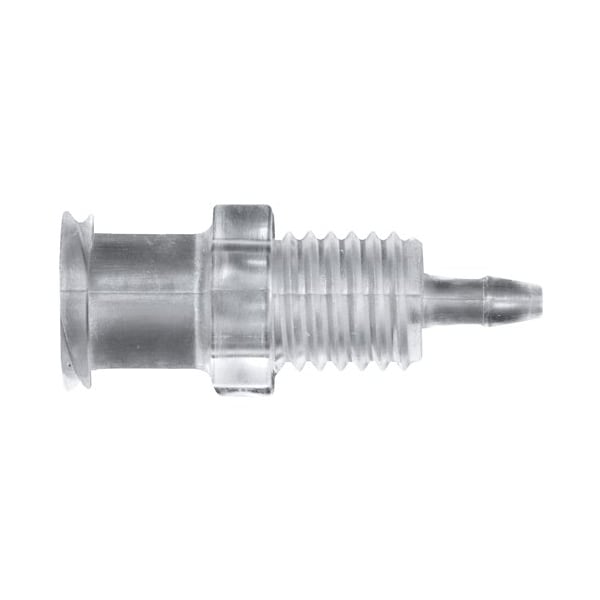 Cole Parmer Luer to Hose Barb Fitting, Straight Adapter, CrystalVu, Cleanroom, Panel-Mt F Luerx1/8in ID; 10PK LFPM-2CVU-QC - main